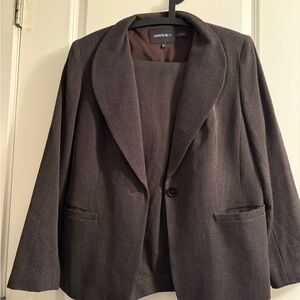 Lafayette 148 New York Textured Brown Blazer